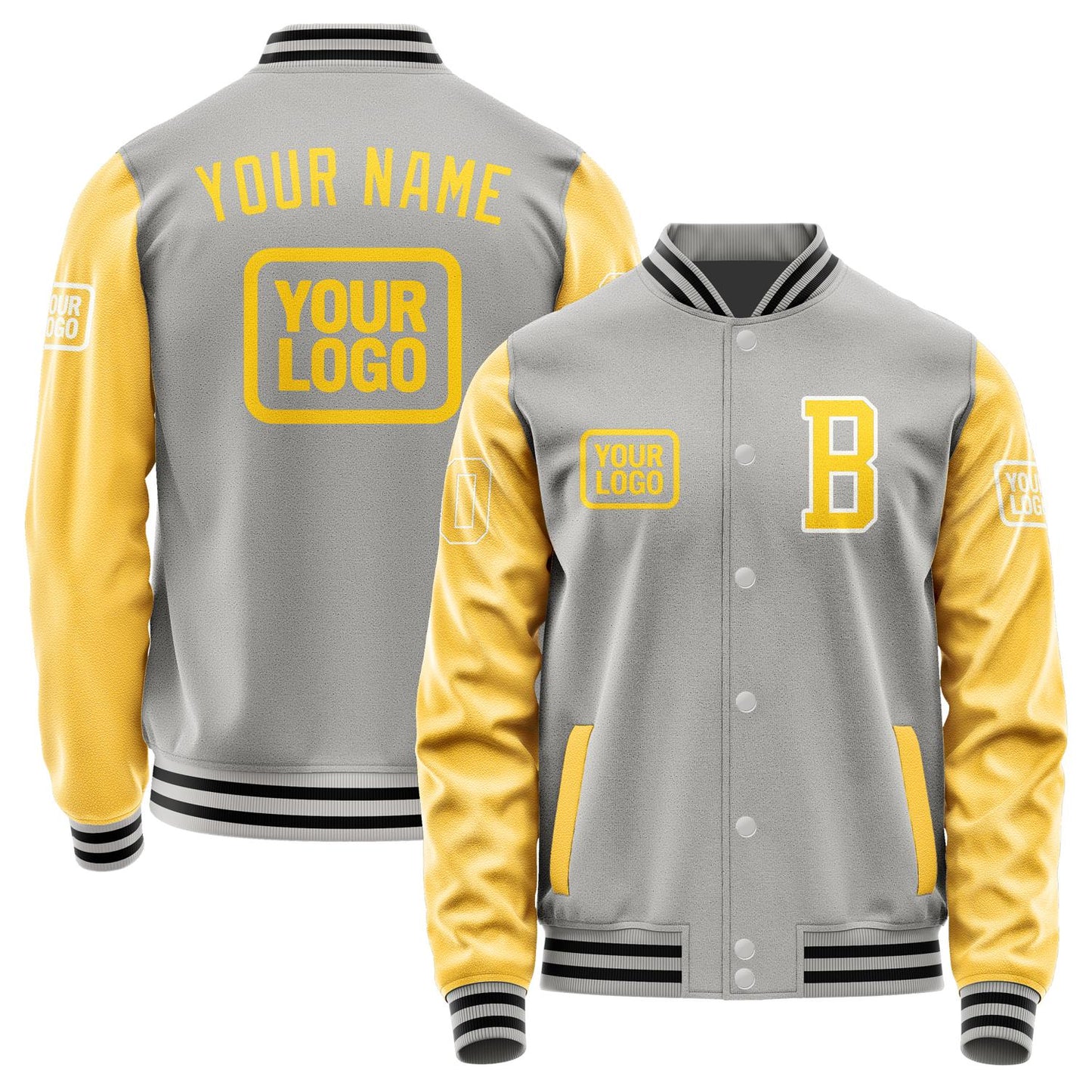 Custom Gray Gold Jacket JA040430041718303018