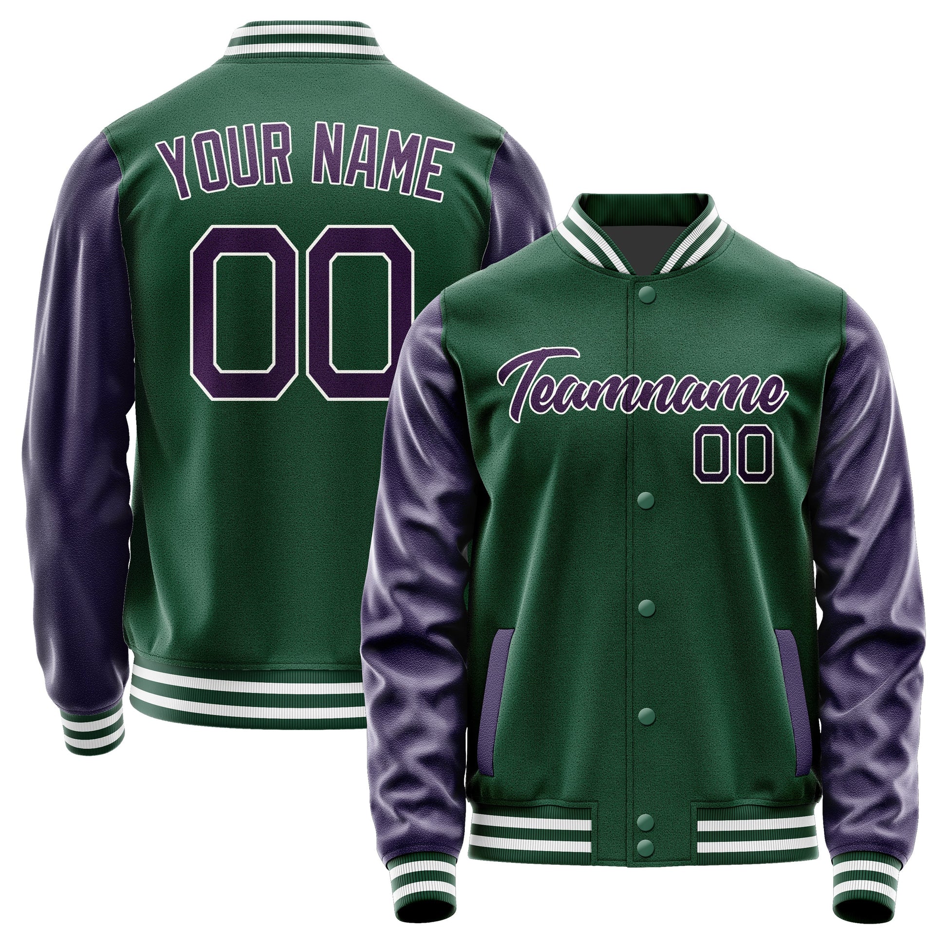Custom Green Purple Jacket JA0505070518B21807