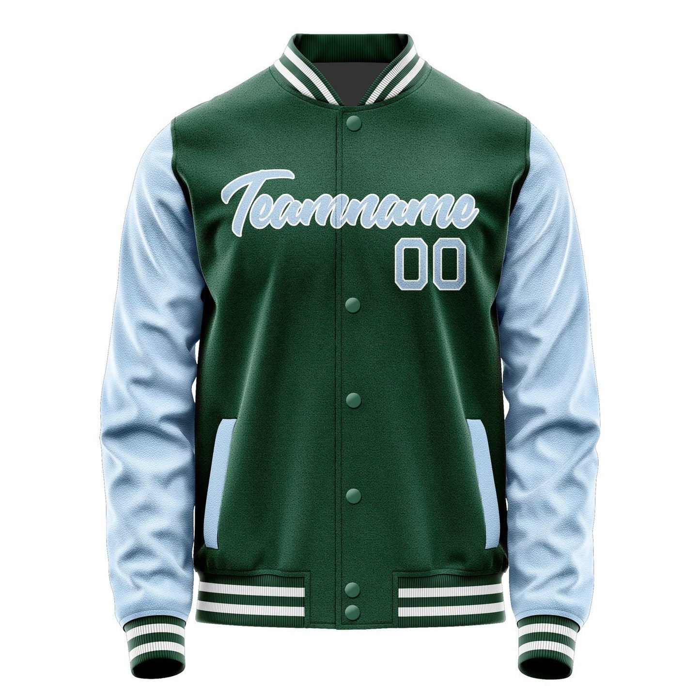 Custom Green Light Blue Jacket JA0505080518B21808