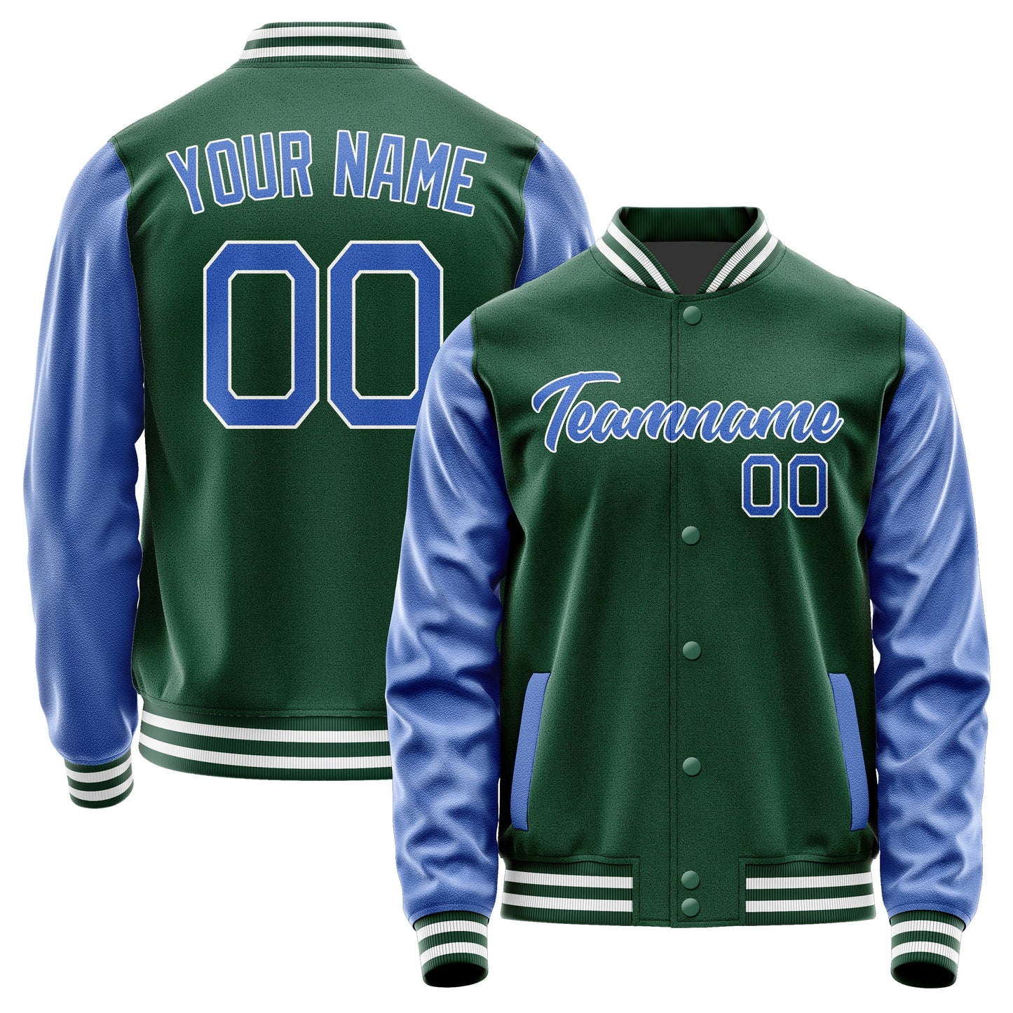 Custom Green Sky Blue Jacket JA0505090518B21809