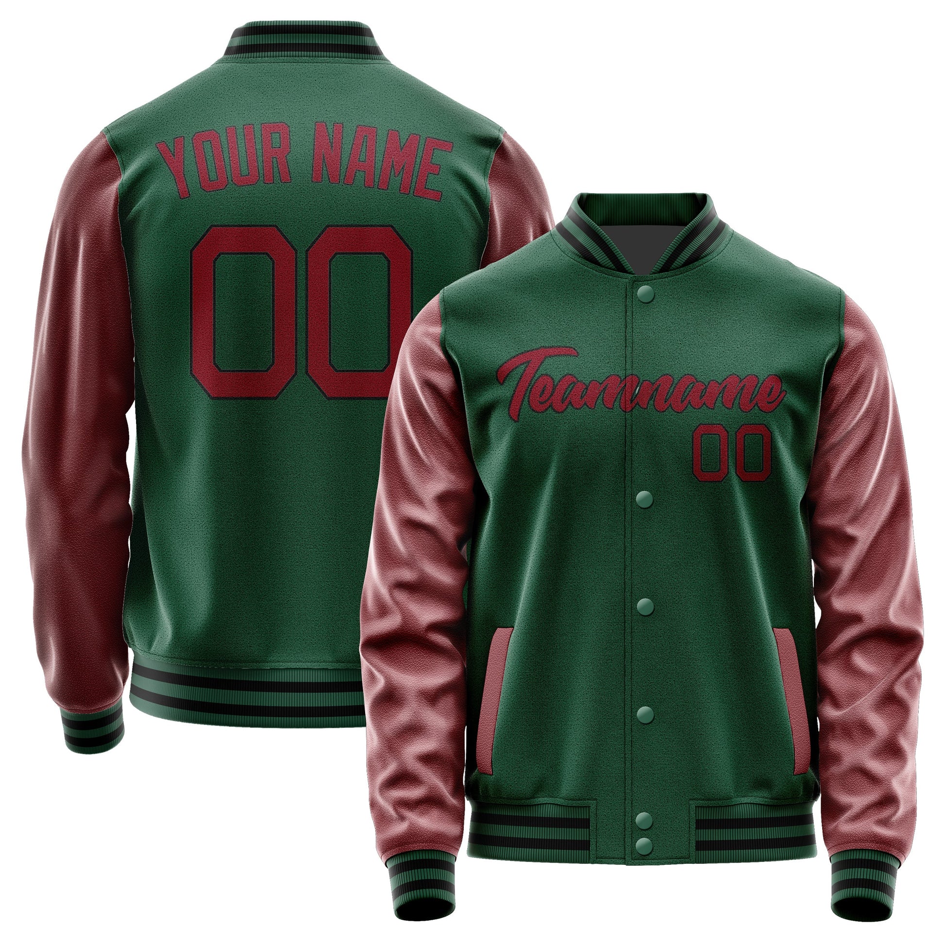 Custom Green Crimson Red Jacket JA0505150517B21715