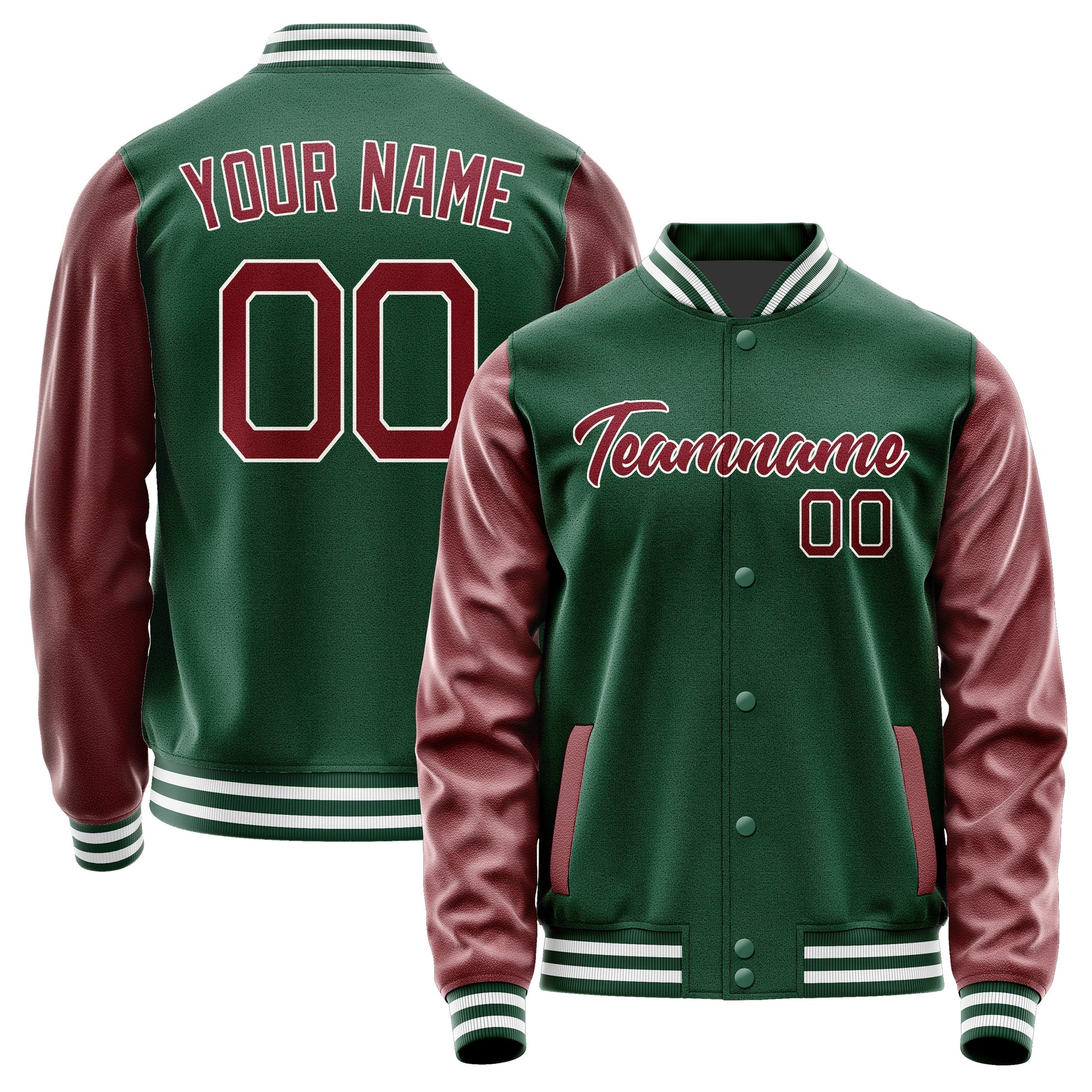 Custom Green Crimson Red Jacket JA0505150518B21815
