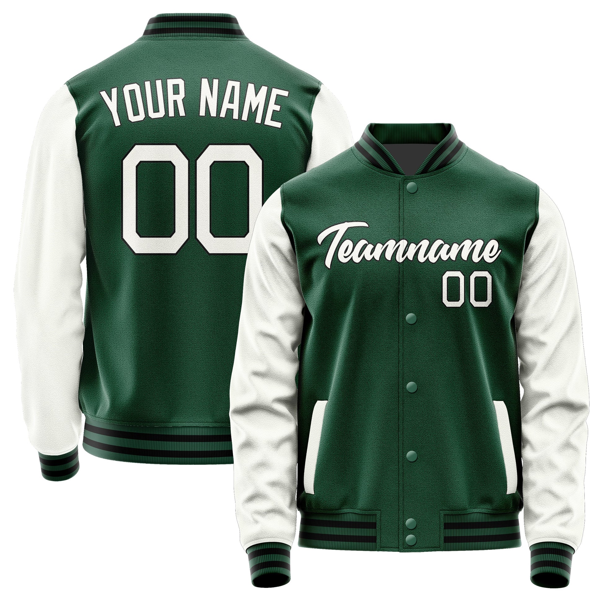 Custom Green White Jacket JA0505180517B21718