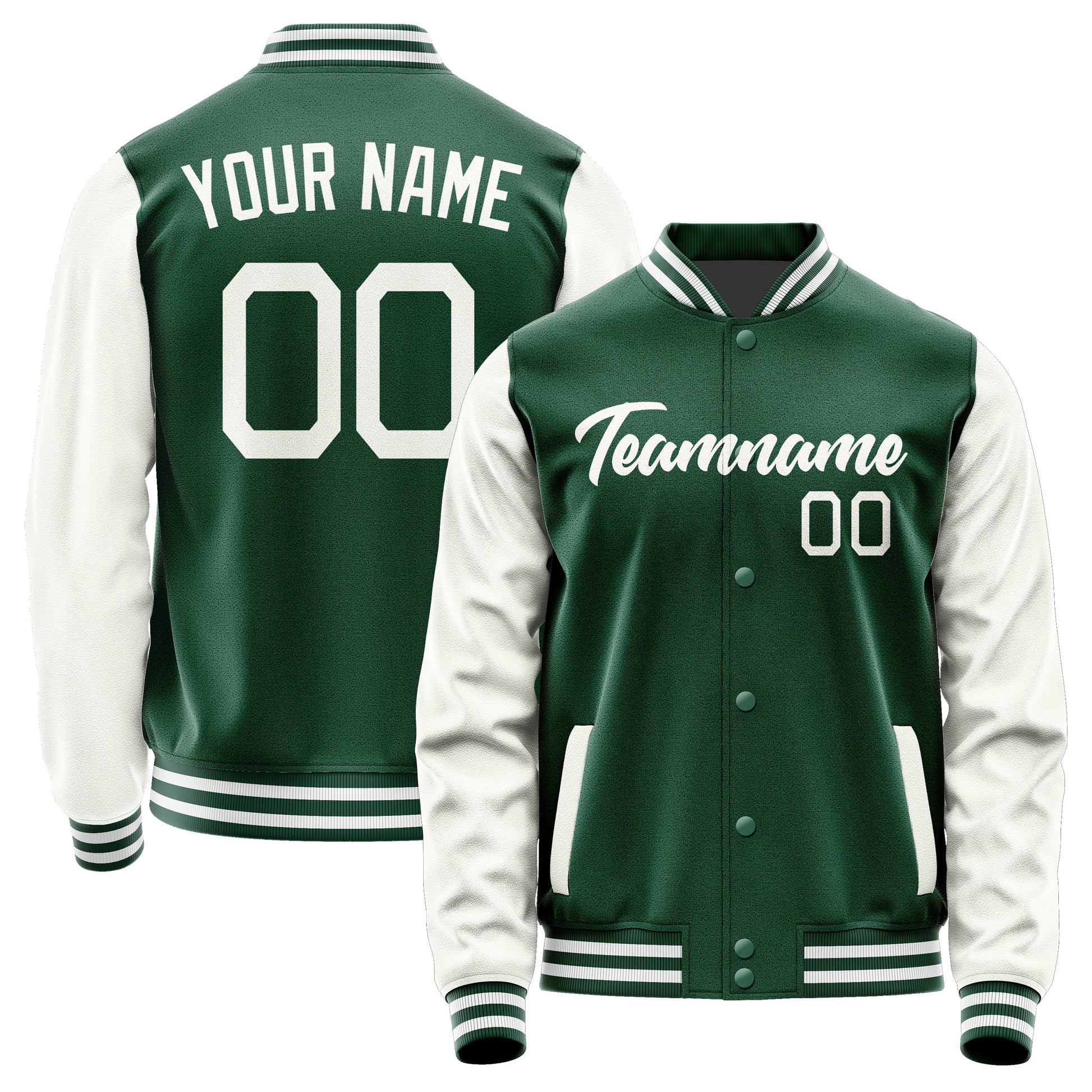 Custom Green White Jacket JA0505180518B21818