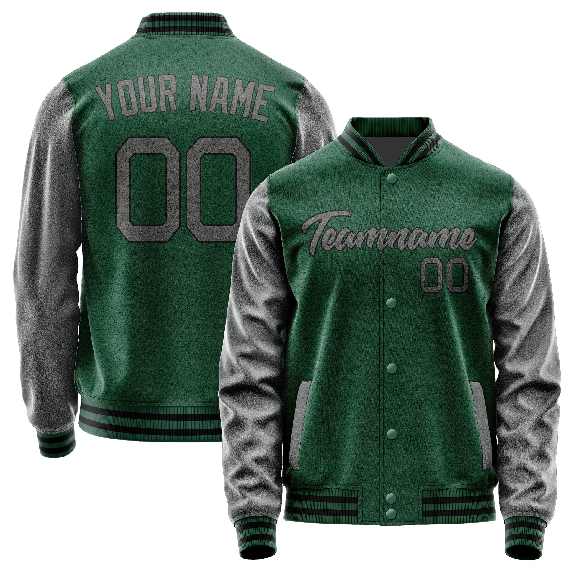 Custom Green Dark Grey Jacket JA0505200517B21720