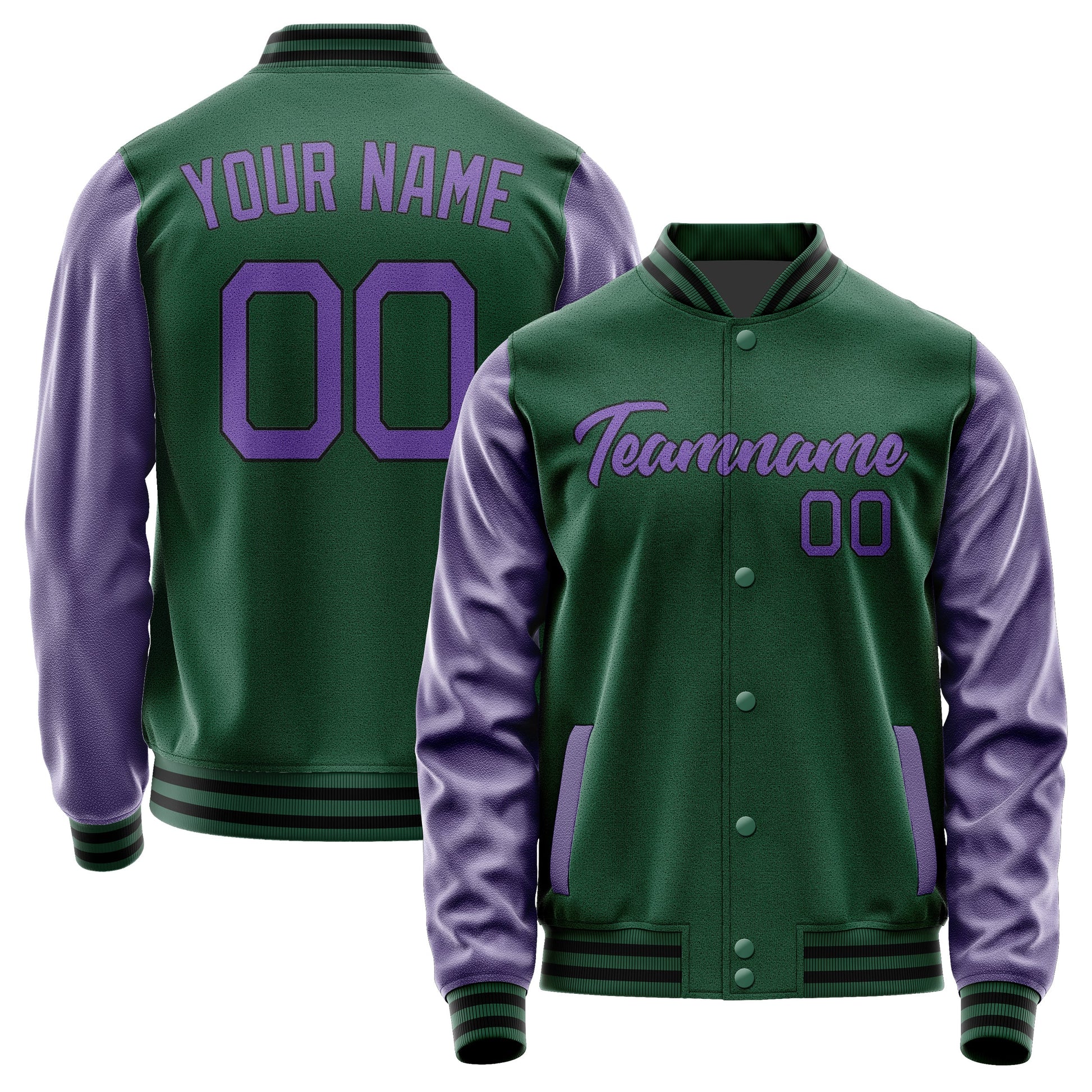 Custom Green Light Purple Jacket JA0505230517B21723