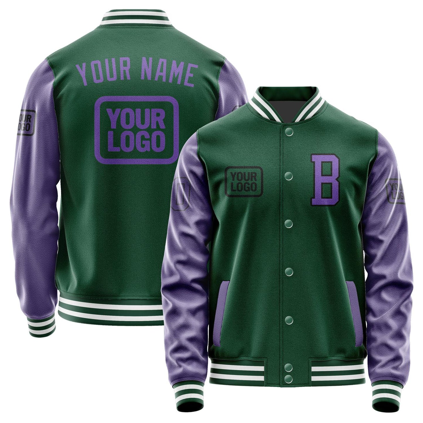 Custom Green Light Purple Jacket JA050523051817232317
