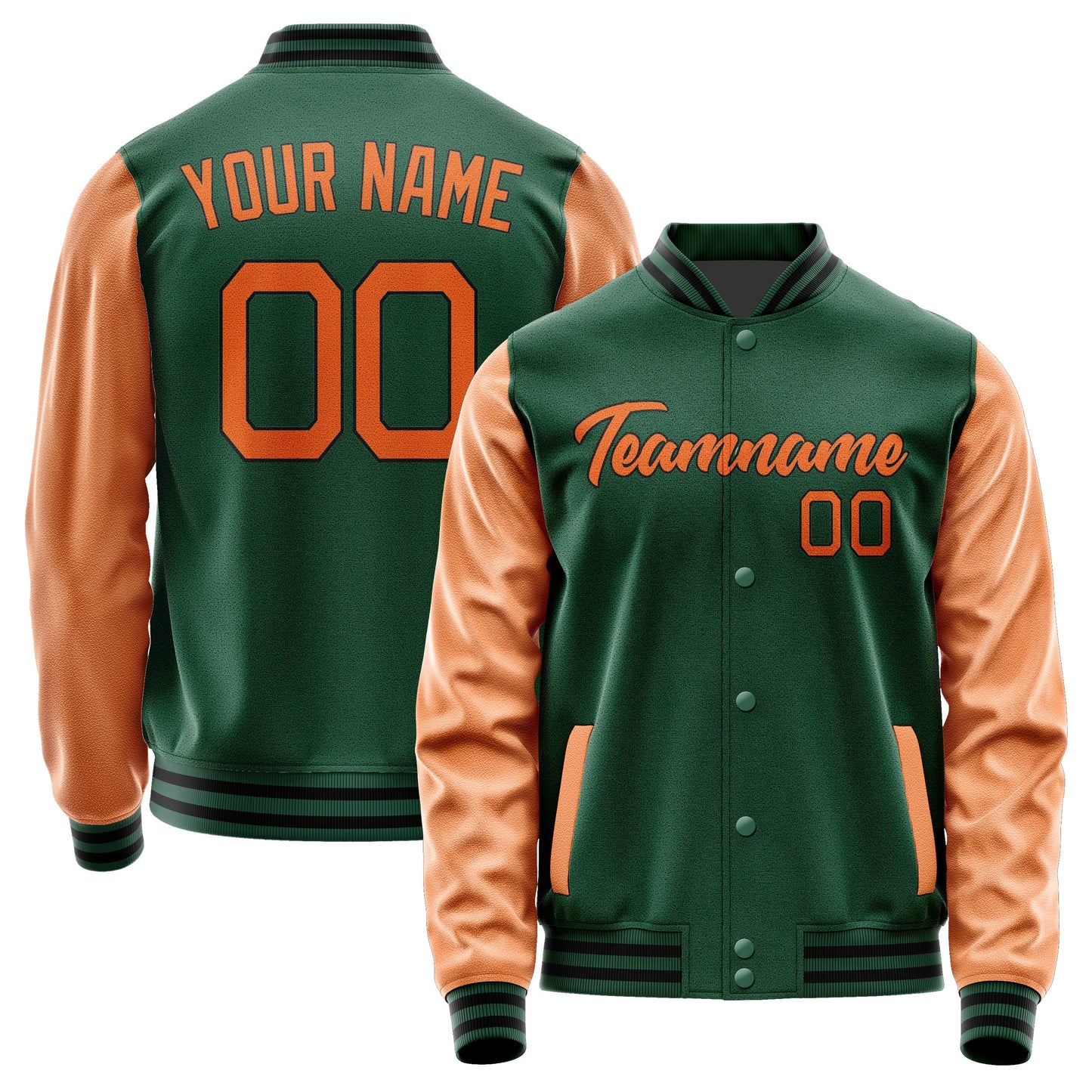 Custom Green Orange Jacket JA0505280517B21728