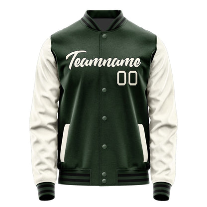 Custom Dark Green Cream Jacket JA0606030617B21703