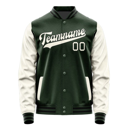 Custom Dark Green Cream Jacket JA0606030617B31703