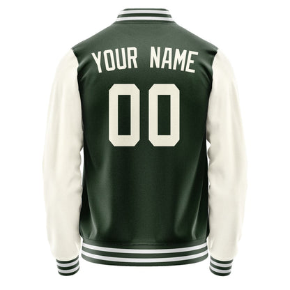 Custom Dark Green Cream Jacket JA0606030618B31803