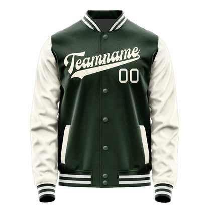 Custom Dark Green Cream Jacket JA0606030618B31803