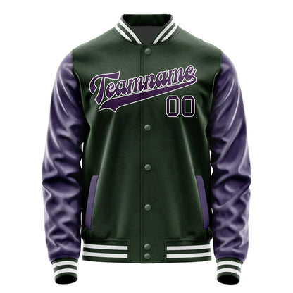 Custom Dark Green Purple Jacket JA0606070618B31807