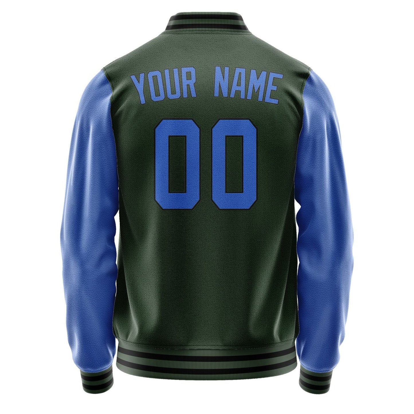 Custom Dark Green Sky Blue Jacket JA0606090617B31709