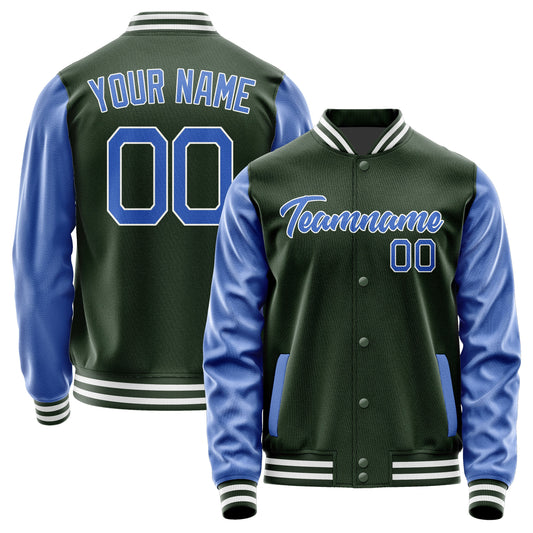 Custom Dark Green Sky Blue Jacket JA0606090618B21809