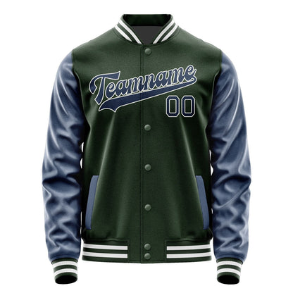 Custom Dark Green Blue Jacket JA0606100618B31810