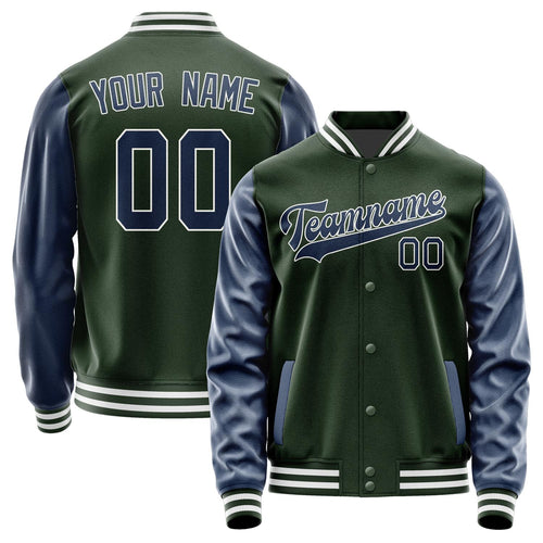Custom Dark Green Blue Jacket JA0606100618B31810
