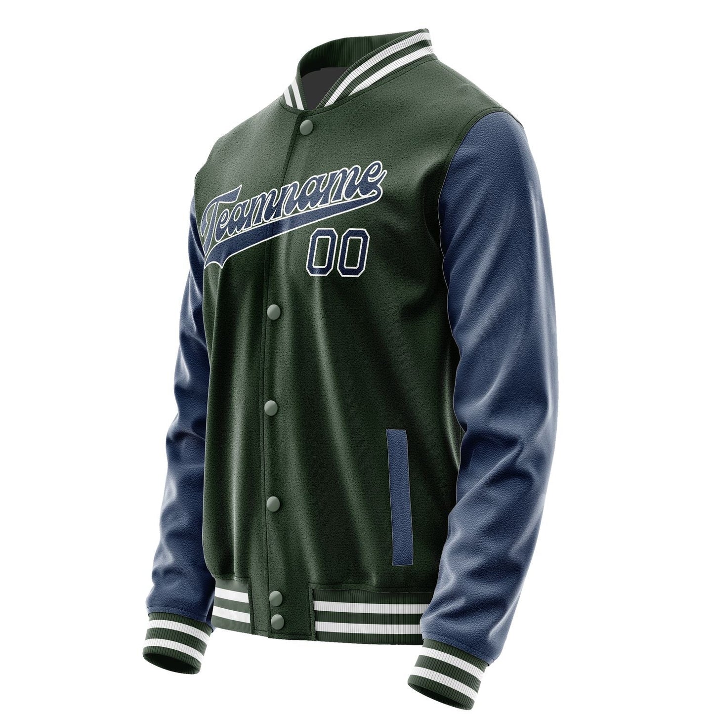 Custom Dark Green Blue Jacket JA0606100618B31810