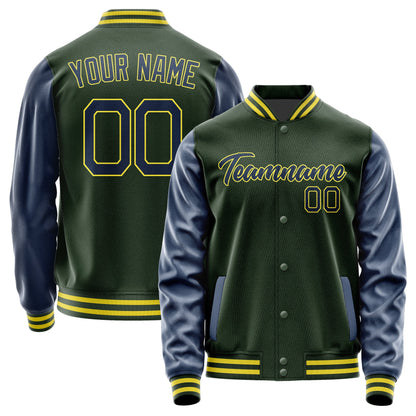 Custom Dark Green Blue Jacket JA0606100626B22610