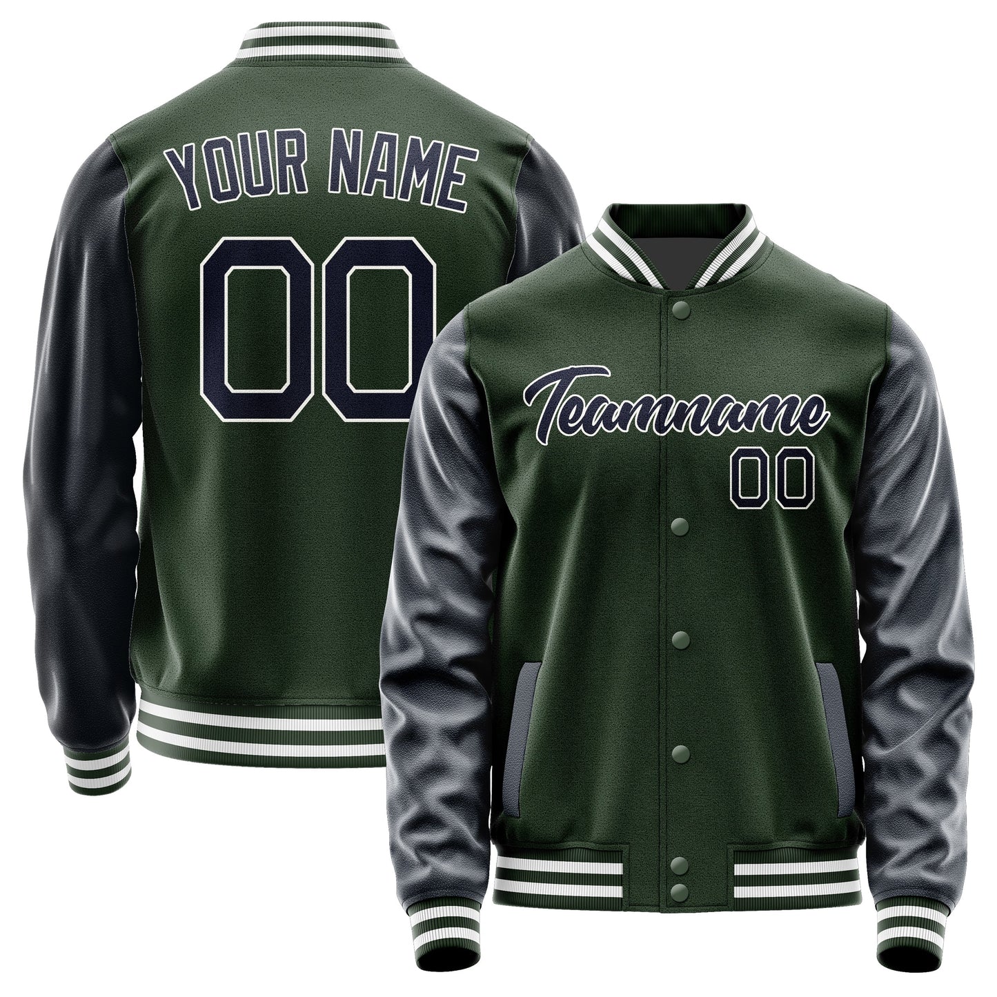 Custom Dark Green Navy Jacket JA0606110618B21811