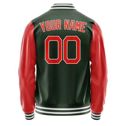 Custom Dark Green Orange Red Jacket JA0606120618B21812