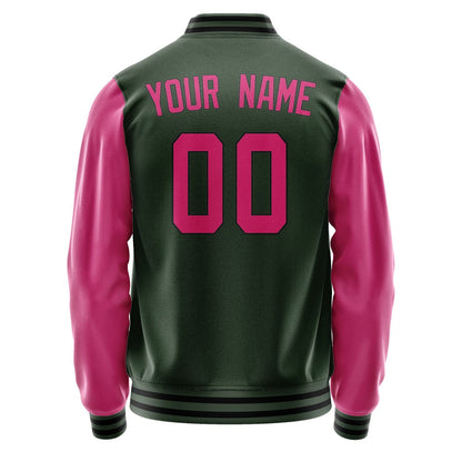 Custom Dark Green Pink Jacket JA0606130617B31713