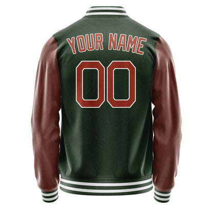 Custom Dark Green Coral Red Jacket JA0606160618B21816
