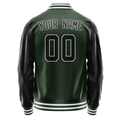 Custom Dark Green Black Jacket JA0606170618B31817