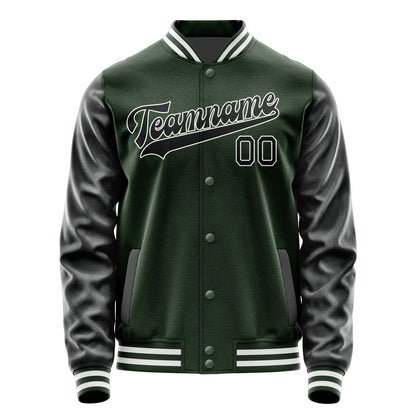 Custom Dark Green Black Jacket JA0606170618B31817