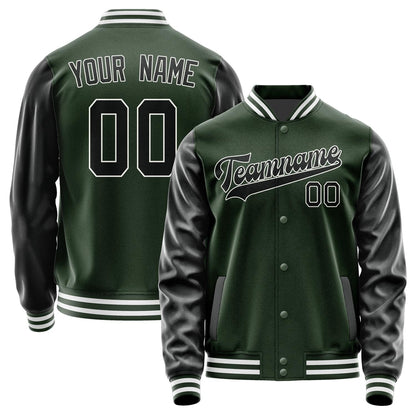 Custom Dark Green Black Jacket JA0606170618B31817
