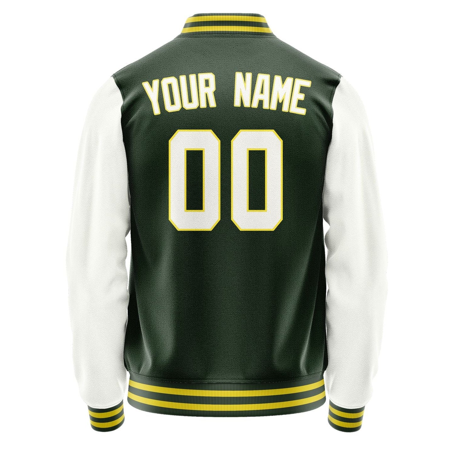 Custom Dark Green White Jacket JA0606180626B32618