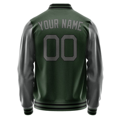 Custom Dark Green Dark Grey Jacket JA0606200617B21720