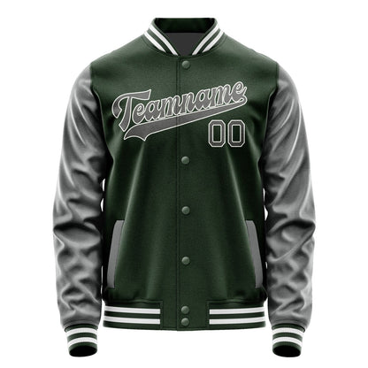Custom Dark Green Dark Grey Jacket JA0606200618B31820