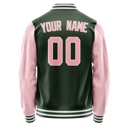 Custom Dark Green Light Pink Jacket JA0606210618B31821