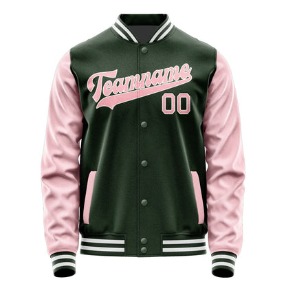 Custom Dark Green Light Pink Jacket JA0606210618B31821
