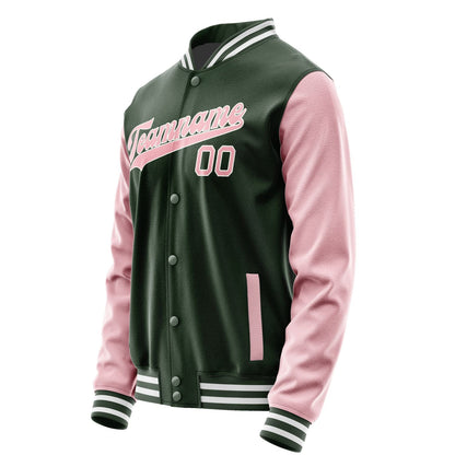 Custom Dark Green Light Pink Jacket JA0606210618B31821