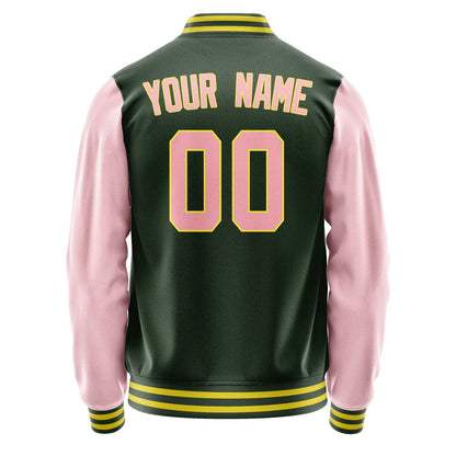 Custom Dark Green Light Pink Jacket JA0606210626B32621