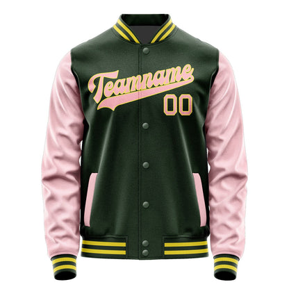 Custom Dark Green Light Pink Jacket JA0606210626B32621