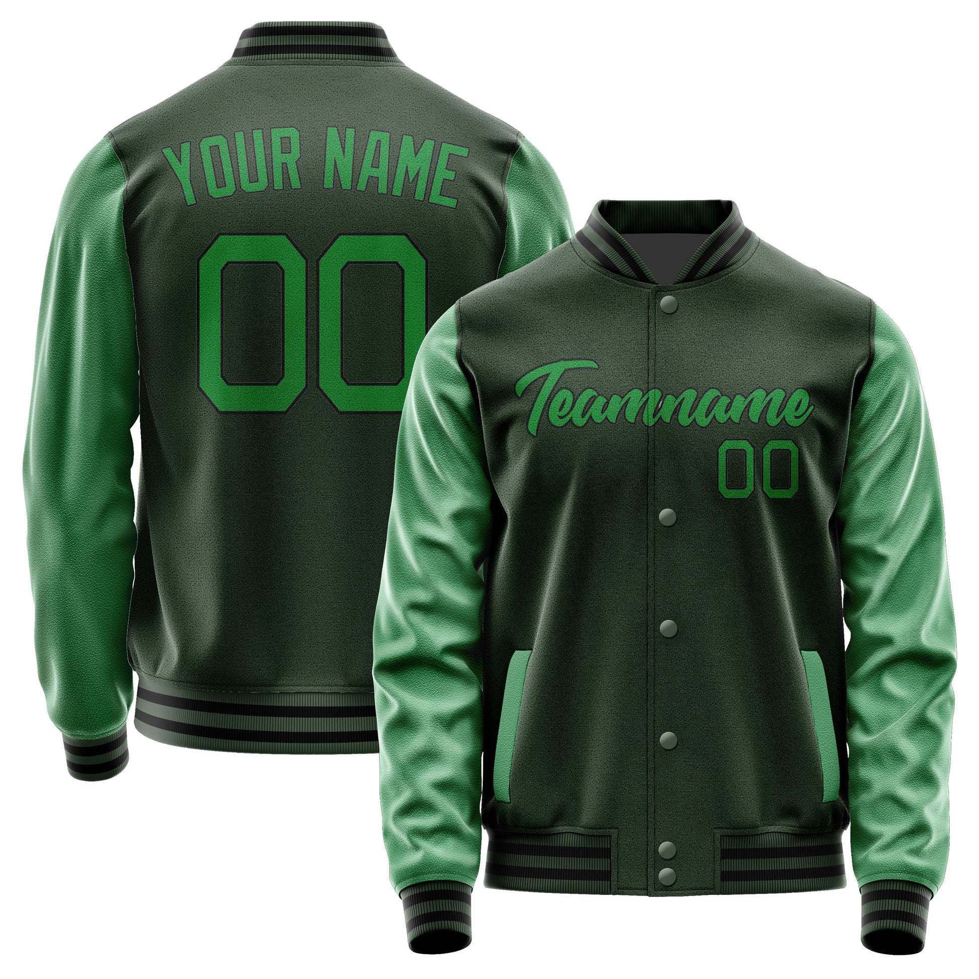 Custom Dark Green Emerald Green Jacket JA0606240617B21724