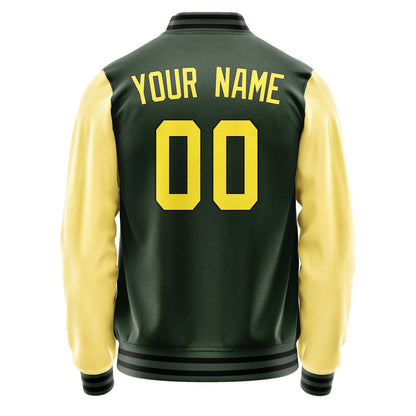 Custom Dark Green Light Yellow Jacket JA0606260617B31726