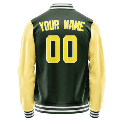 Custom Dark Green Light Yellow Jacket JA0606260618B31826
