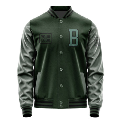Custom Dark Green Blue Green Jacket JA060627061717272717