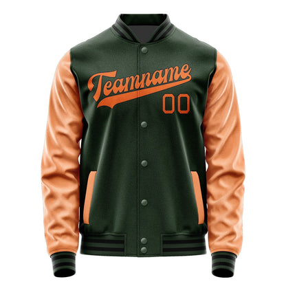 Custom Dark Green Orange Jacket JA0606280617B31728