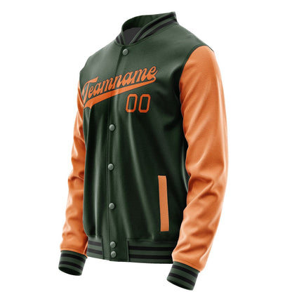 Custom Dark Green Orange Jacket JA0606280617B31728