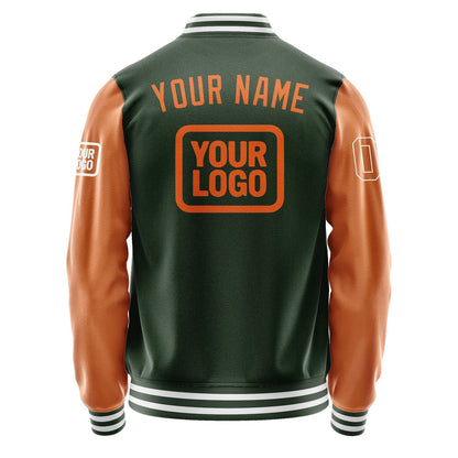 Custom Dark Green Orange Jacket JA060628061818282818