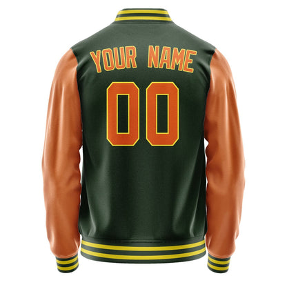 Custom Dark Green Orange Jacket JA0606280626B32628