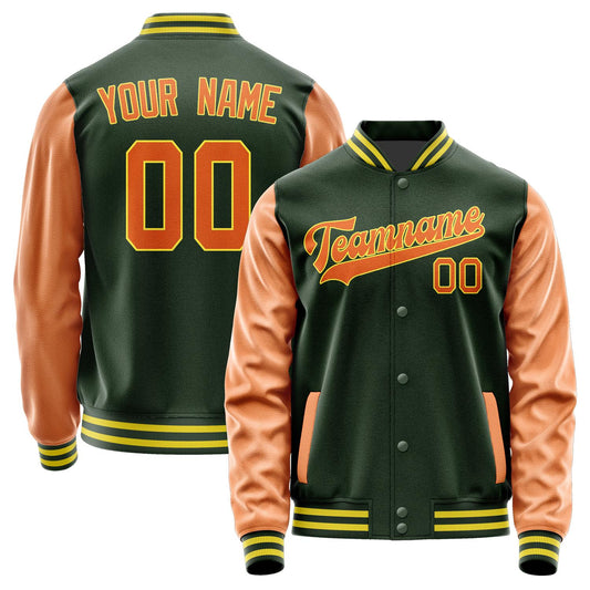 Custom Dark Green Orange Jacket JA0606280626B32628