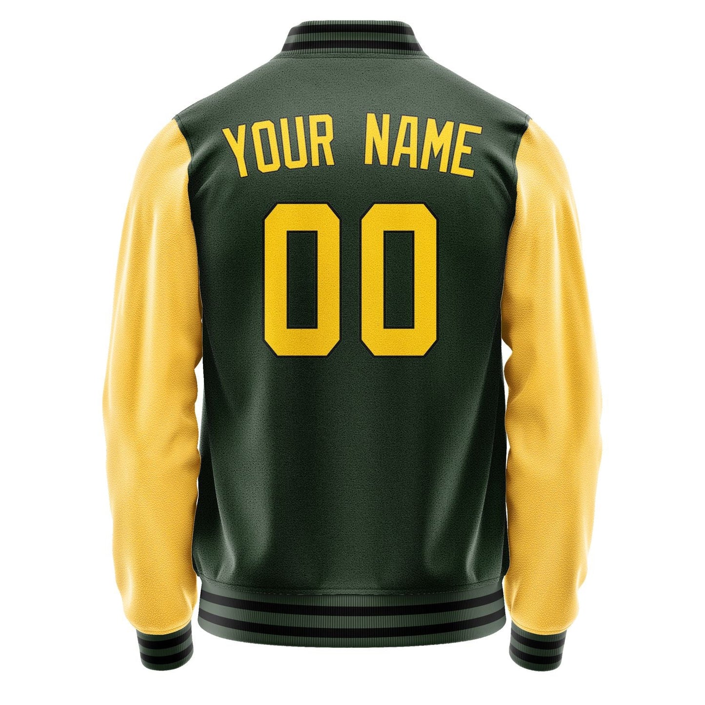Custom Dark Green Gold Jacket JA0606300617B31730