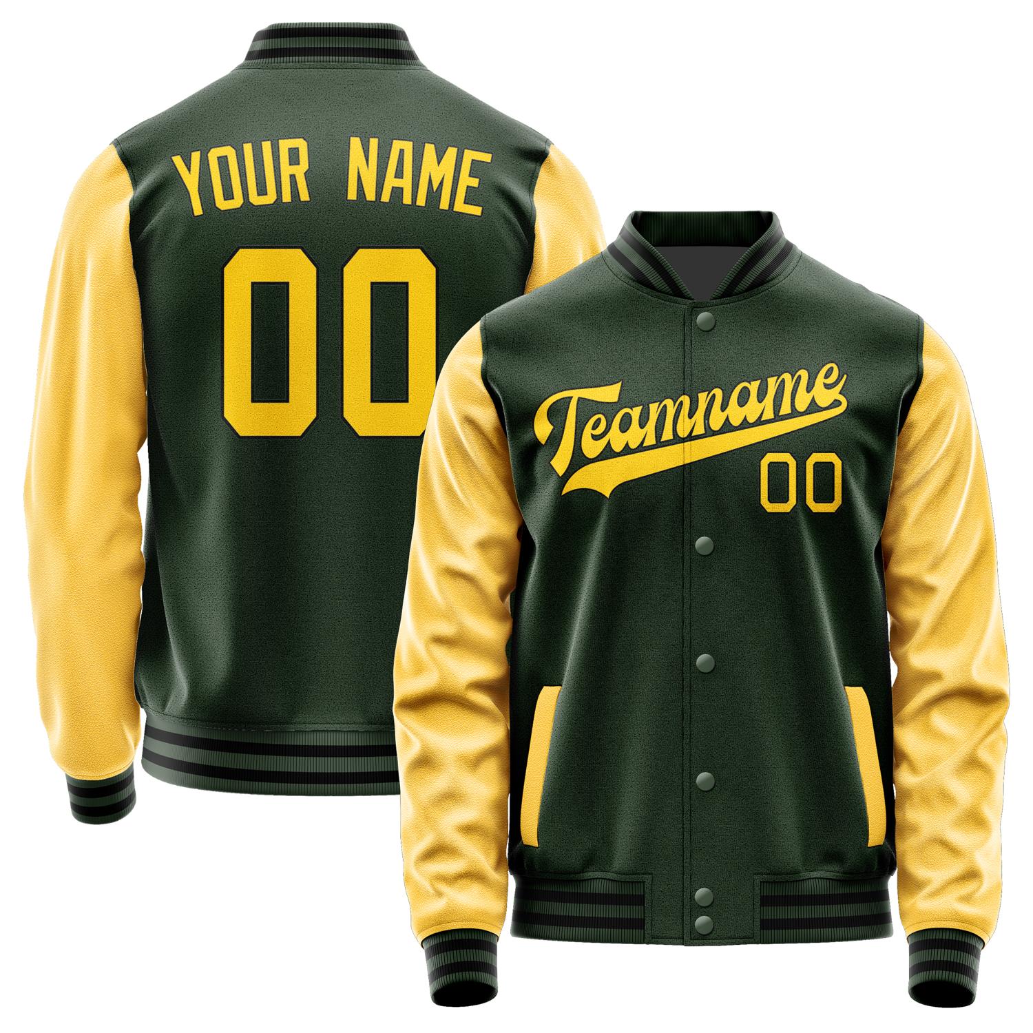 Custom Dark Green Gold Jacket JA0606300617B31730