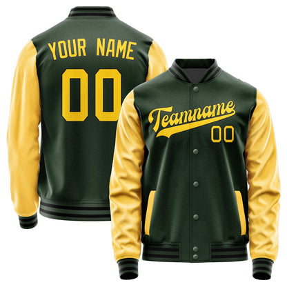 Custom Dark Green Gold Jacket JA0606300617B31730
